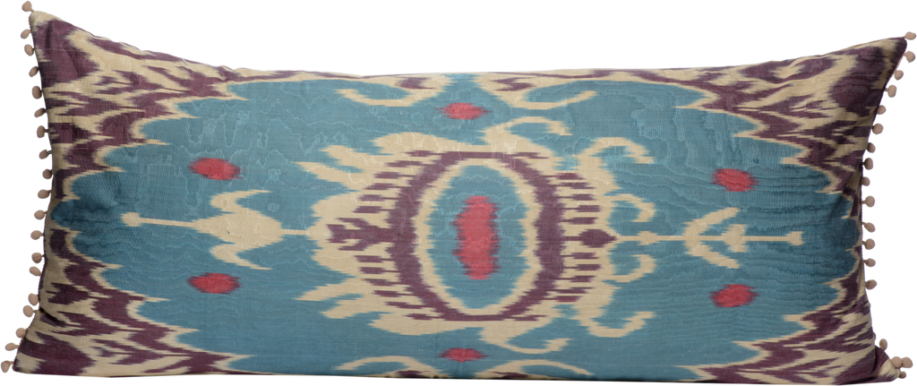 Ikat shop bolster pillow