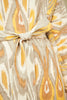 Close-up view of the design on the Silk Ikat Chapan Coat – Nargiza 