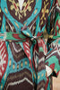 Close-up view of the design of the Silk Ikat Shawl Coat - Feruza  