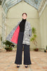 Model wearing Anor’s Silk Ikat Jasmina jacket with a 100% silk lining